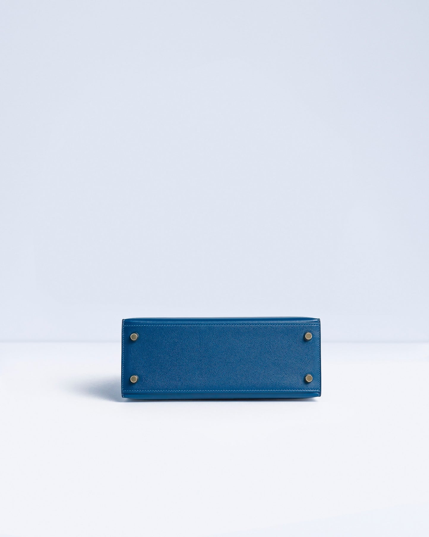Kelly 25 Sellier Deep Bleu Veau Madame with Gold Hardware
