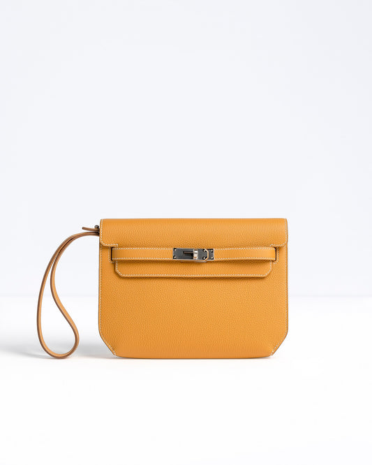 Hermès Kelly Dépêches in Naturel Sable Togo Leather with Palladium Hardware