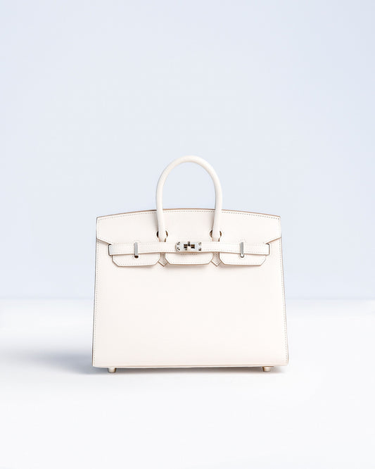 Birkin 25 Sellier Gris Pale in Epsom leather with Palladium Hardware
