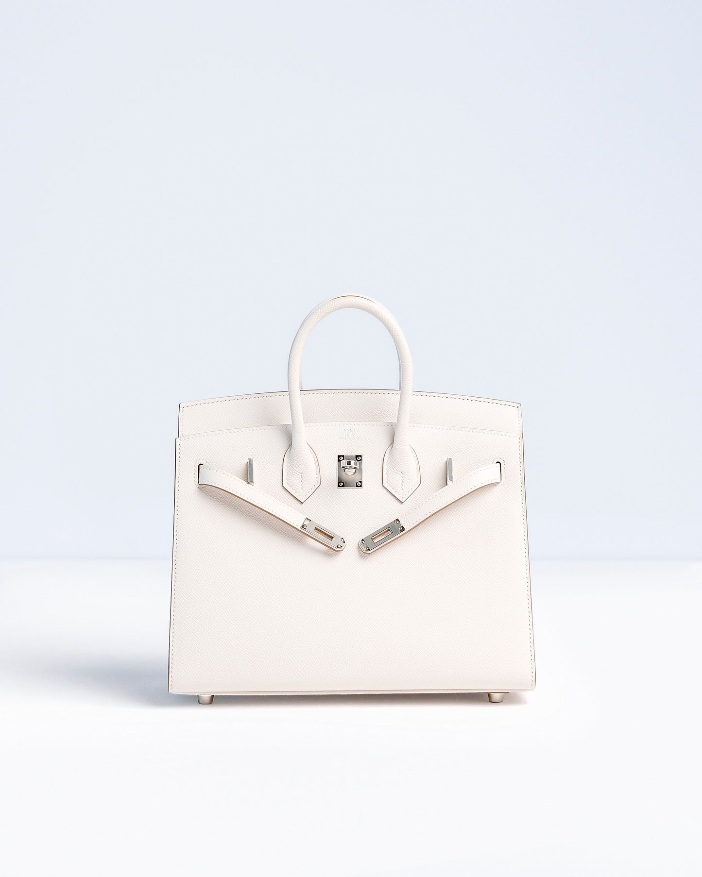Birkin 25 Sellier Gris Pale in Epsom leather with Palladium Hardware