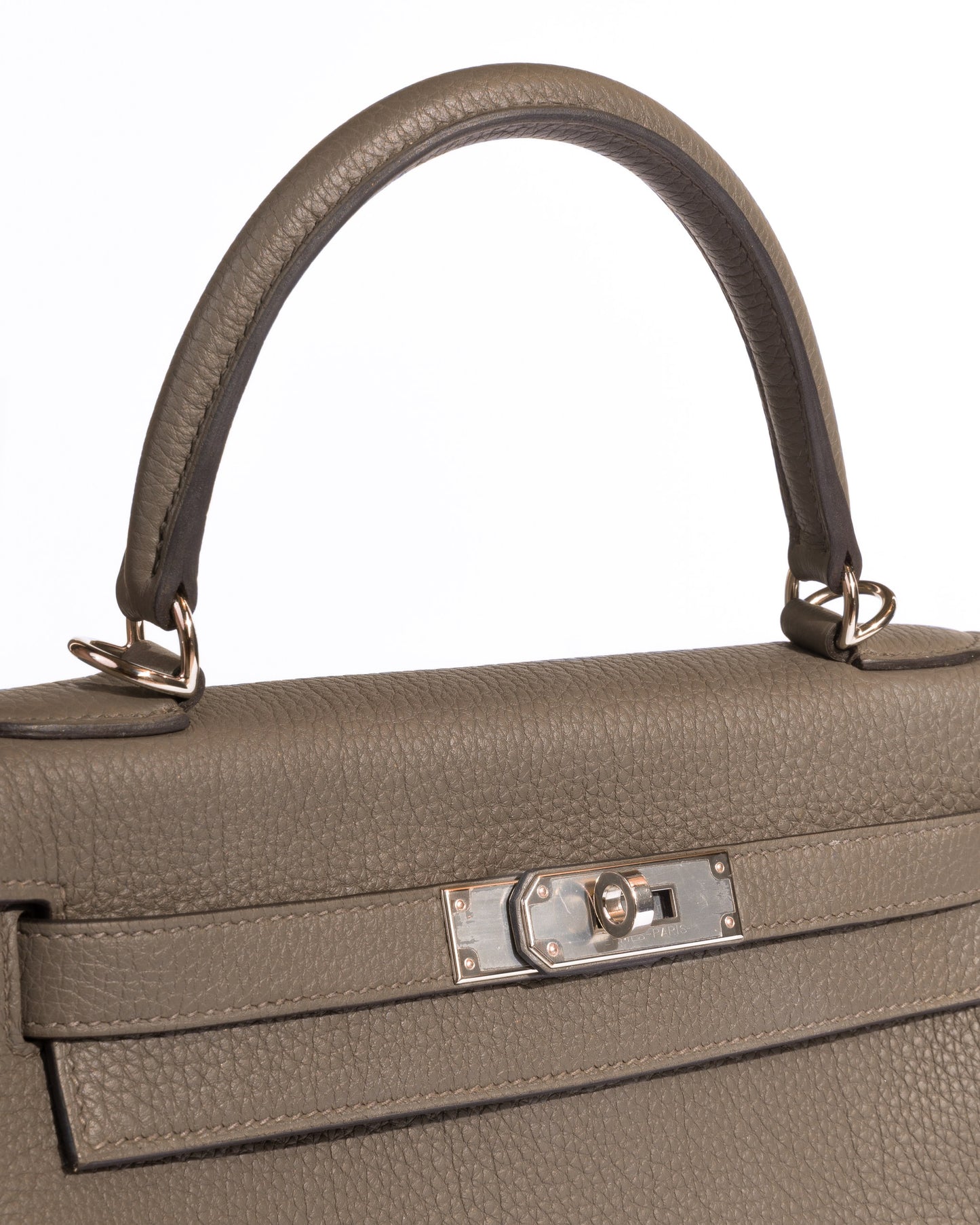 (Preloved) Kelly 28 Gris Etain in Togo leather with Palladium Hardware
