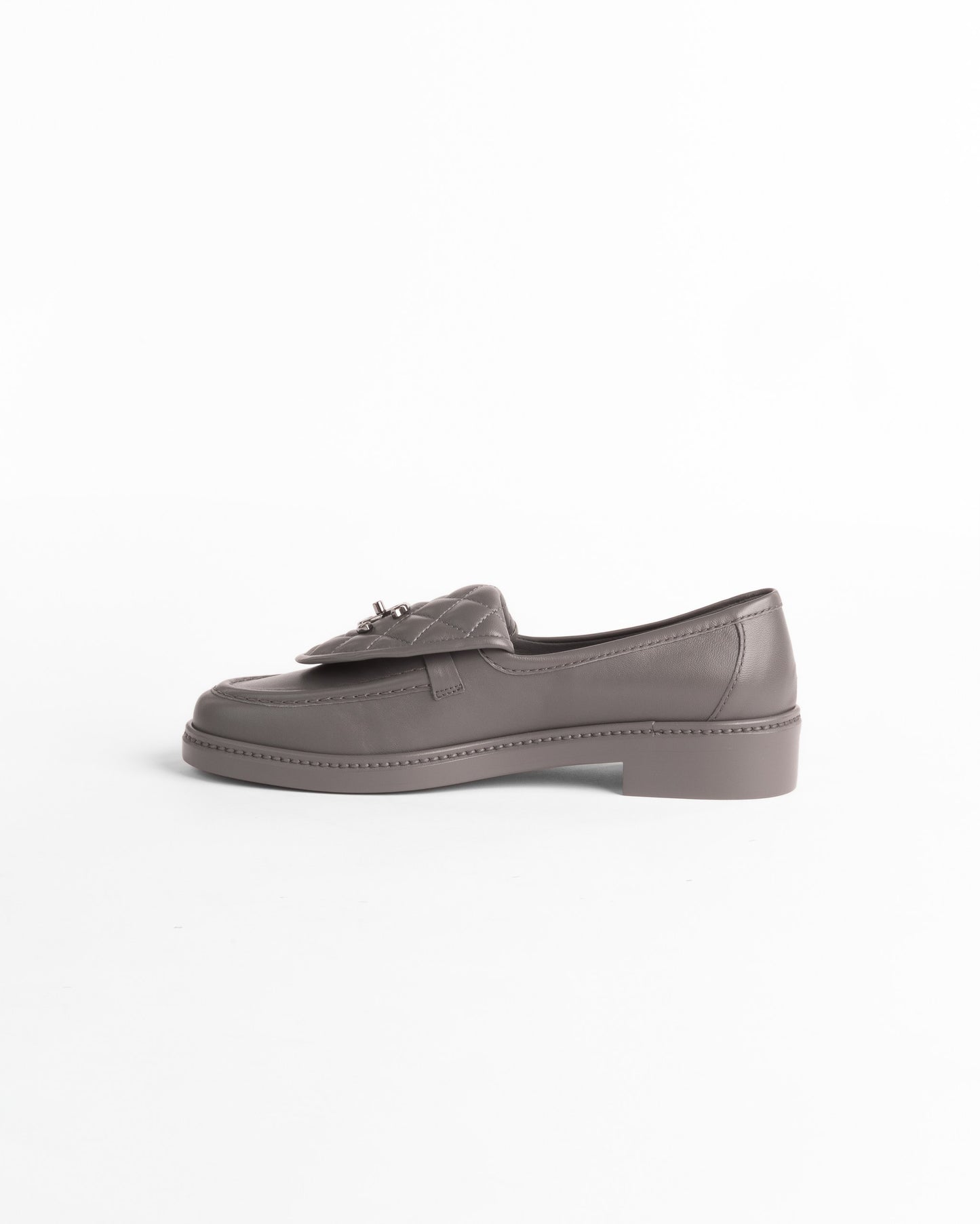 Chanel CC Turn-lock Quilted Loafers