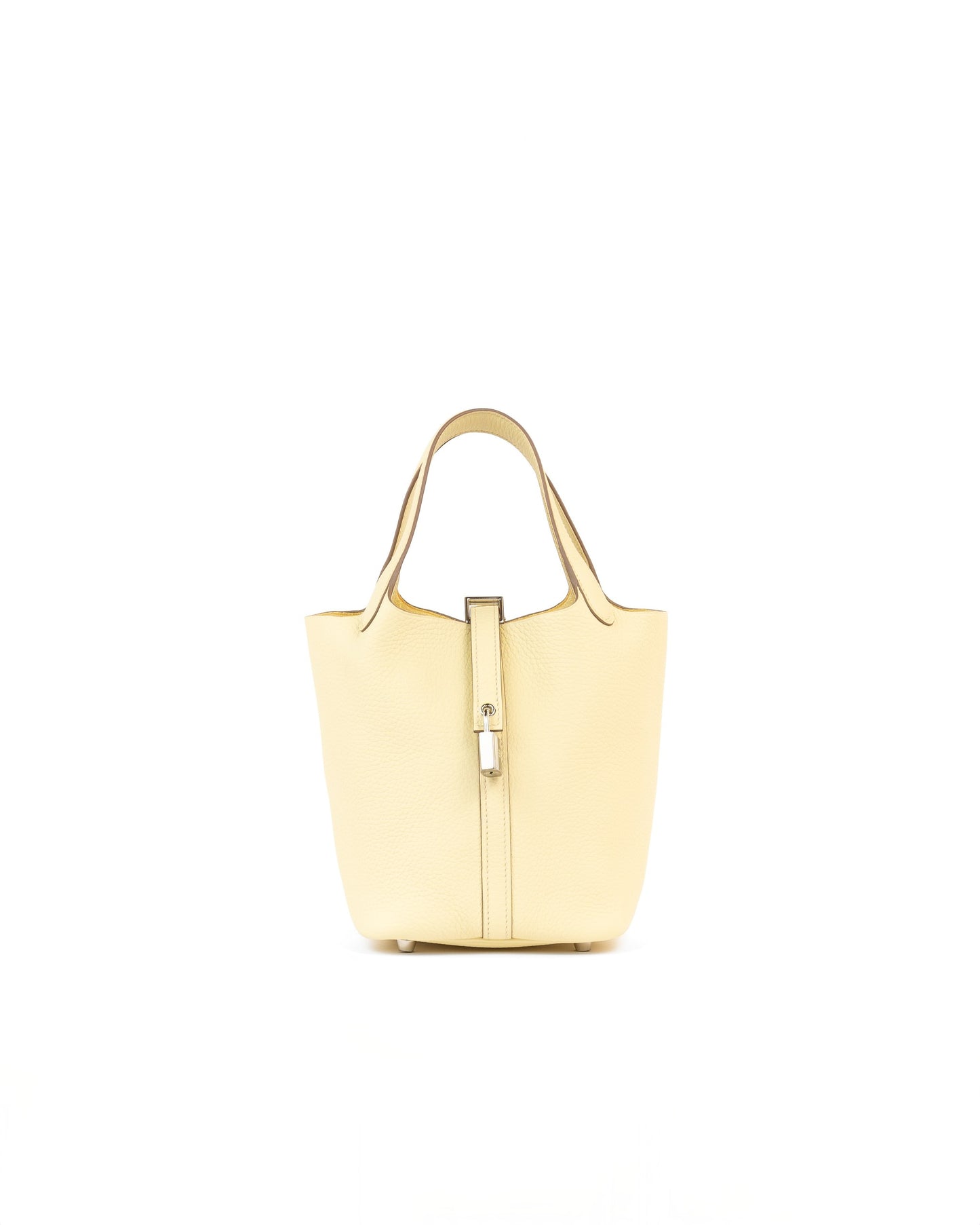 Picotin 18 Jaune Milton in Taurillon Clemence Leather with Palladium Hardware
