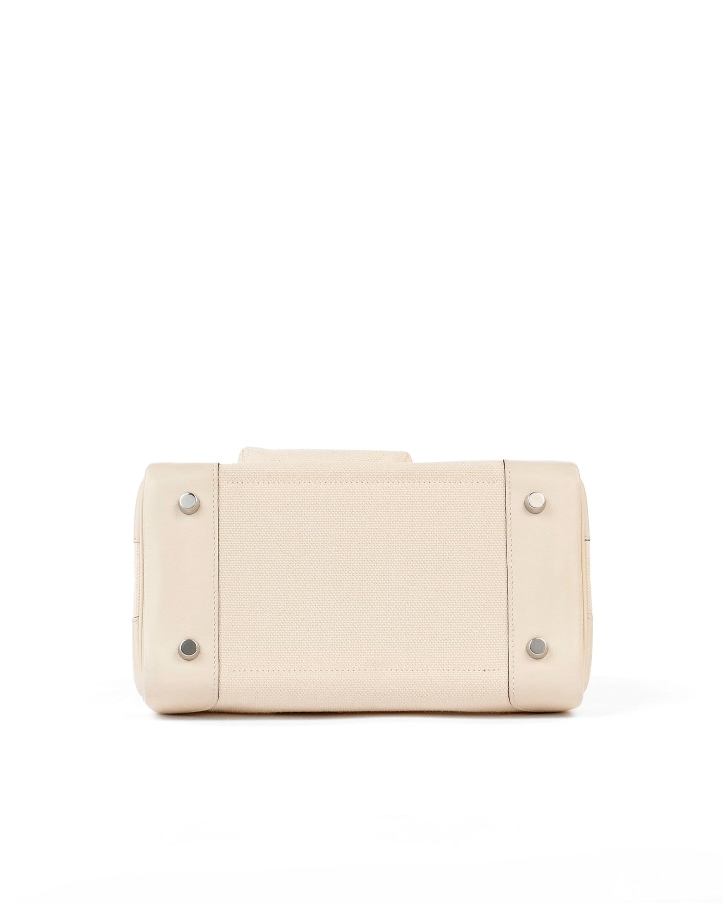 Birkin 25 Cargo Nata Canvas and Swift Leather with Palladium Hardware