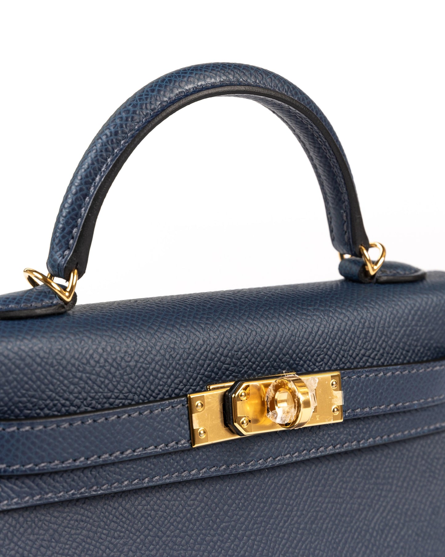 Kelly 20 Bleu De Prusse Epsom with Gold Hardware