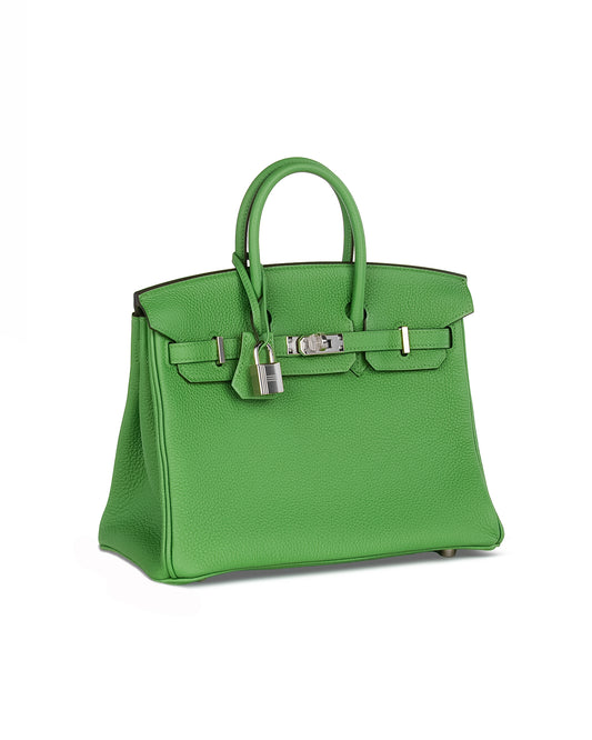 Birkin 25 Vert Yucca in Togo Leather with Palladium Hardware