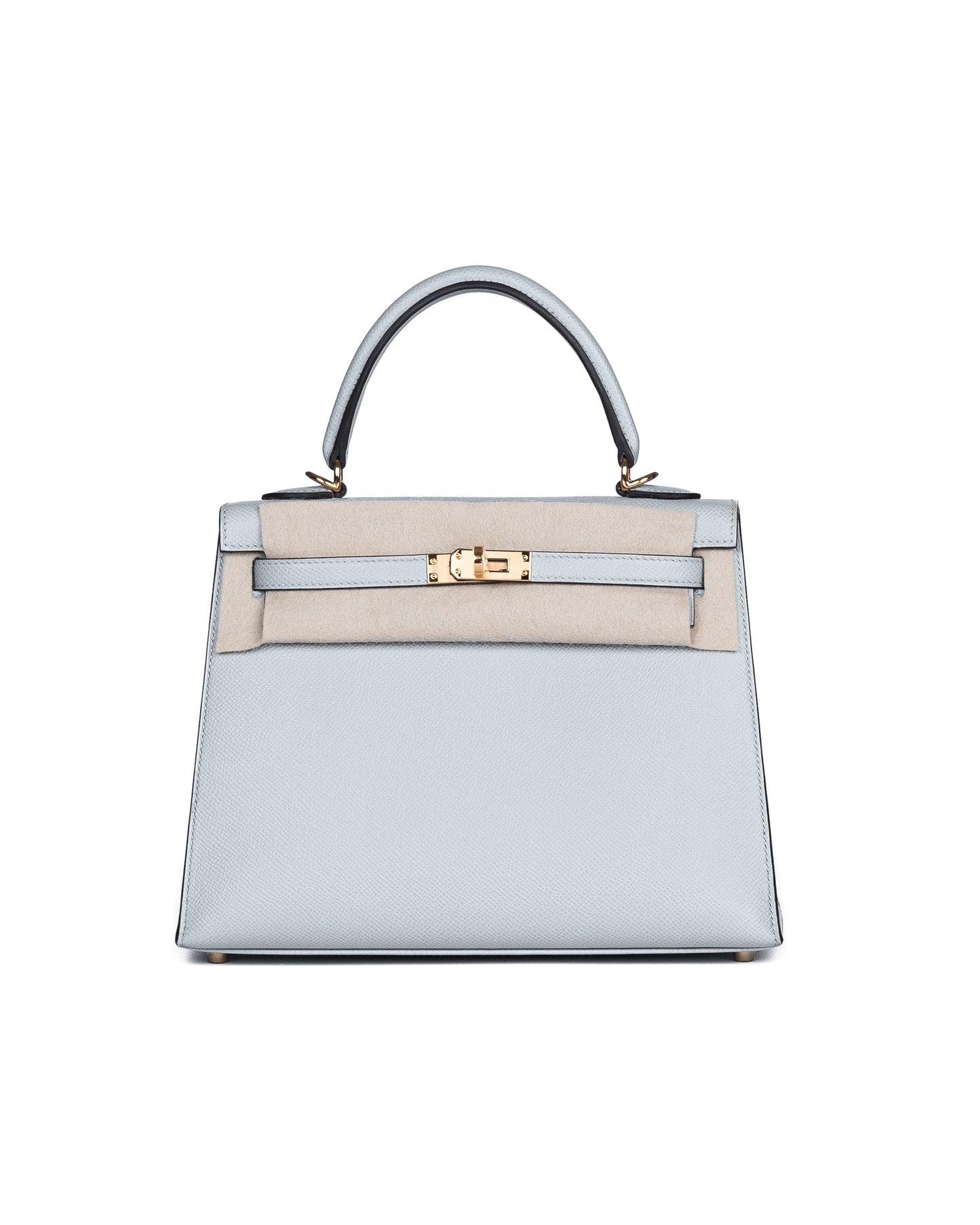 Kelly 25 Bleu Glacier in Epsom Leather with Gold Hardware