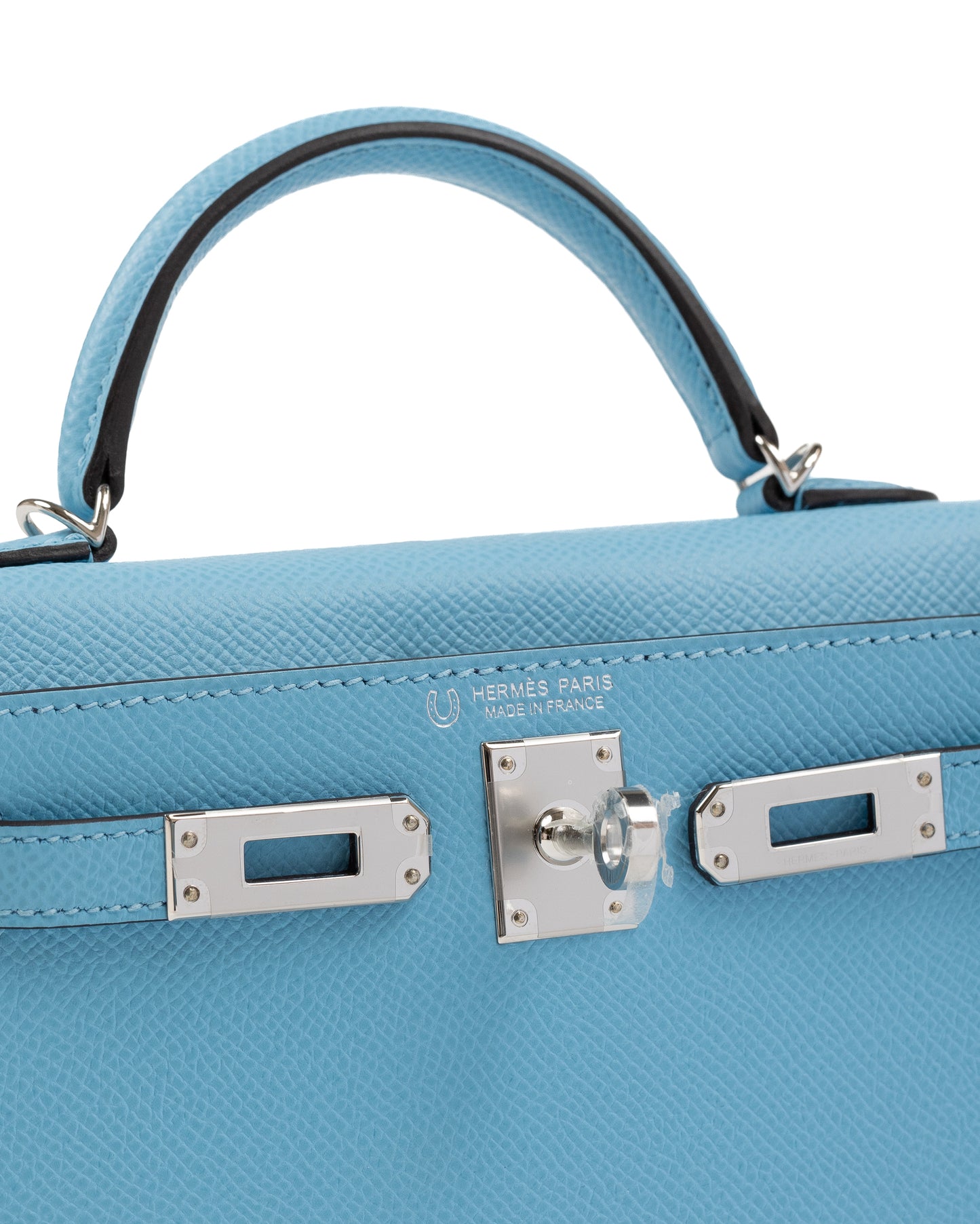 Kelly 20cm HSS in Bleu Celeste with Bleu Saphir Interior Epsom Leather, Palladium Hardware