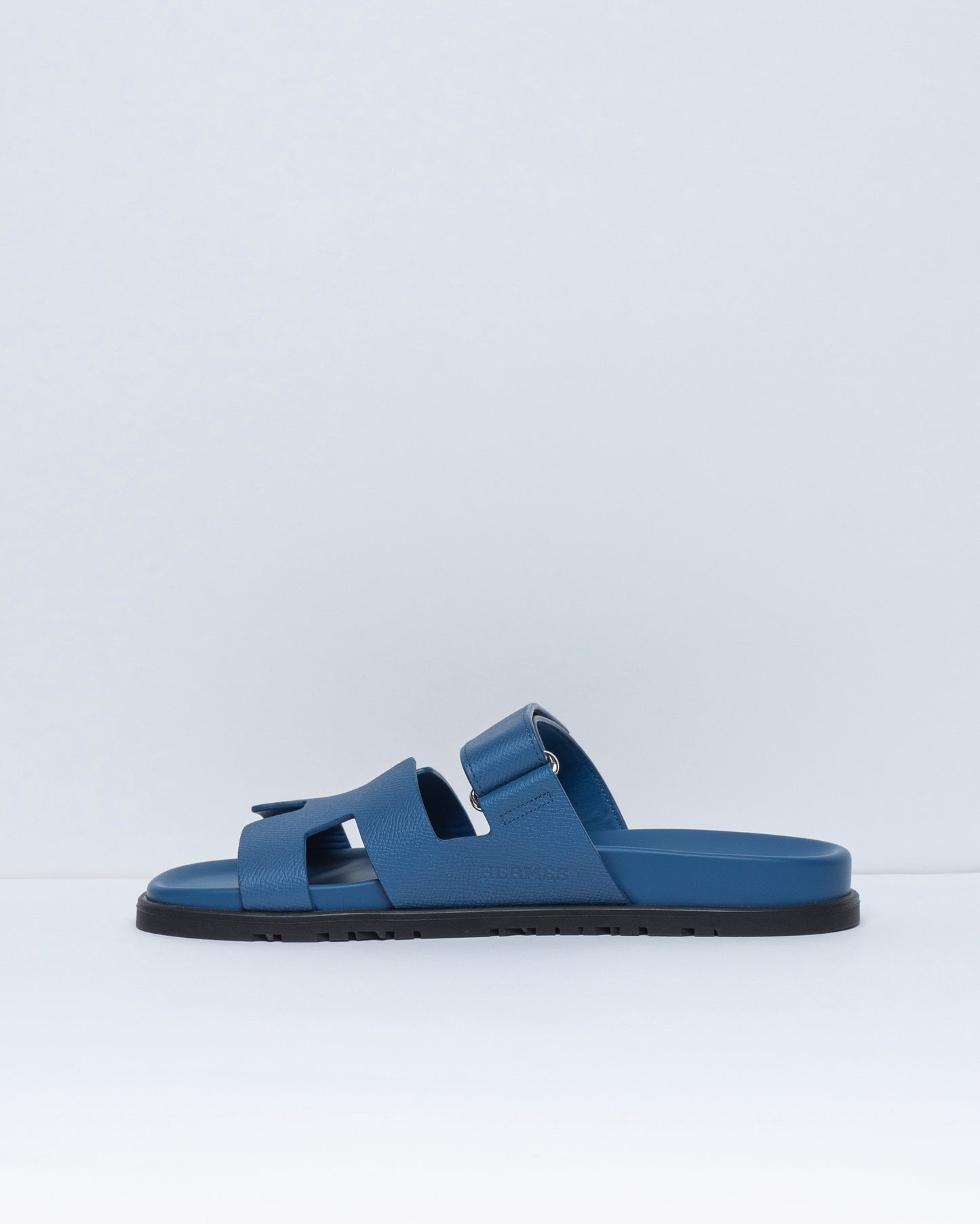 Chypre Sandal Femme in Bleu Epsom