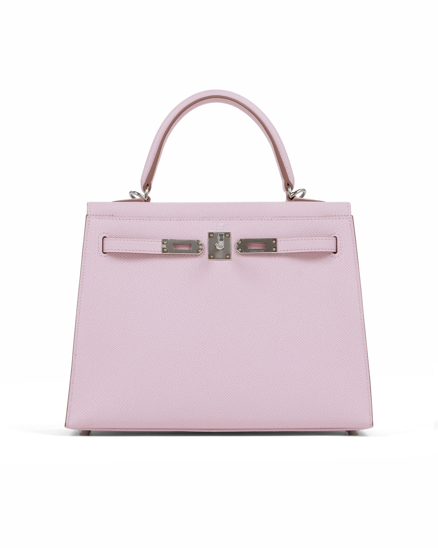 Kelly 25 Sellier Mauve Pale in Epsom Leather with Palladium Hardware