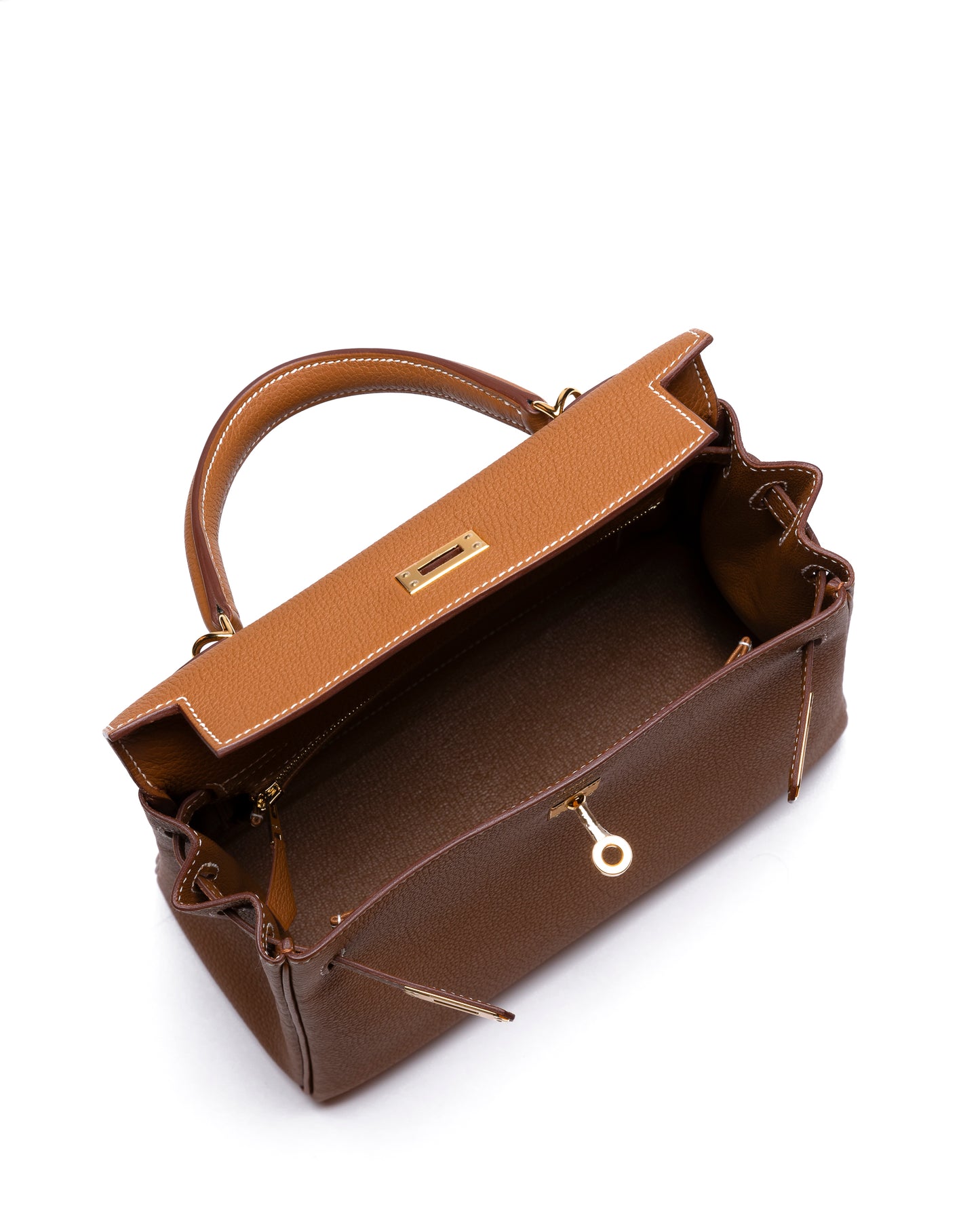 Kelly 25 Gold Togo Leather with Gold Hardware