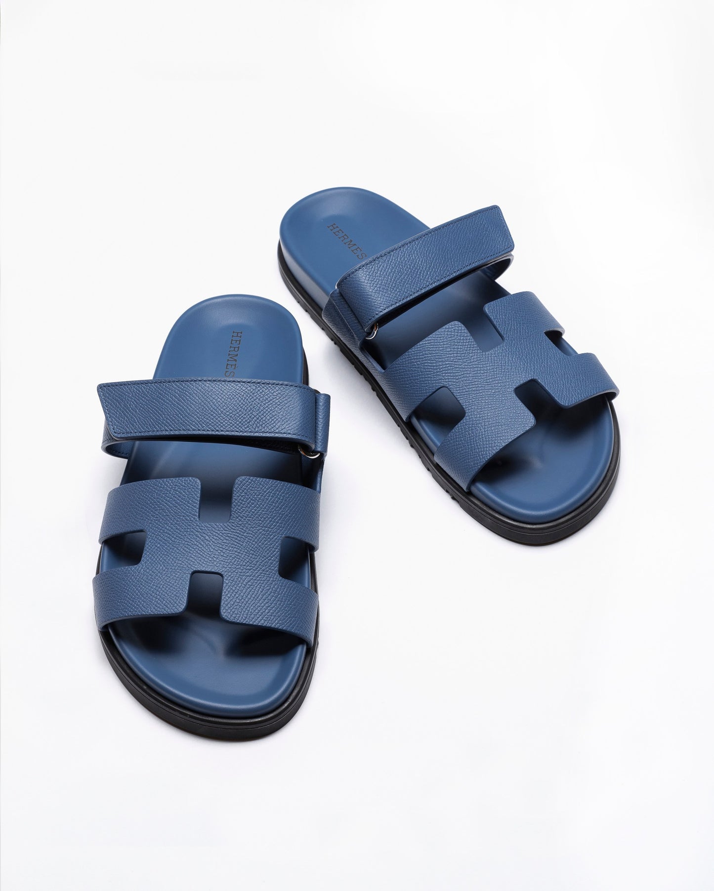 Chypre Sandal Femme in Bleu Epsom