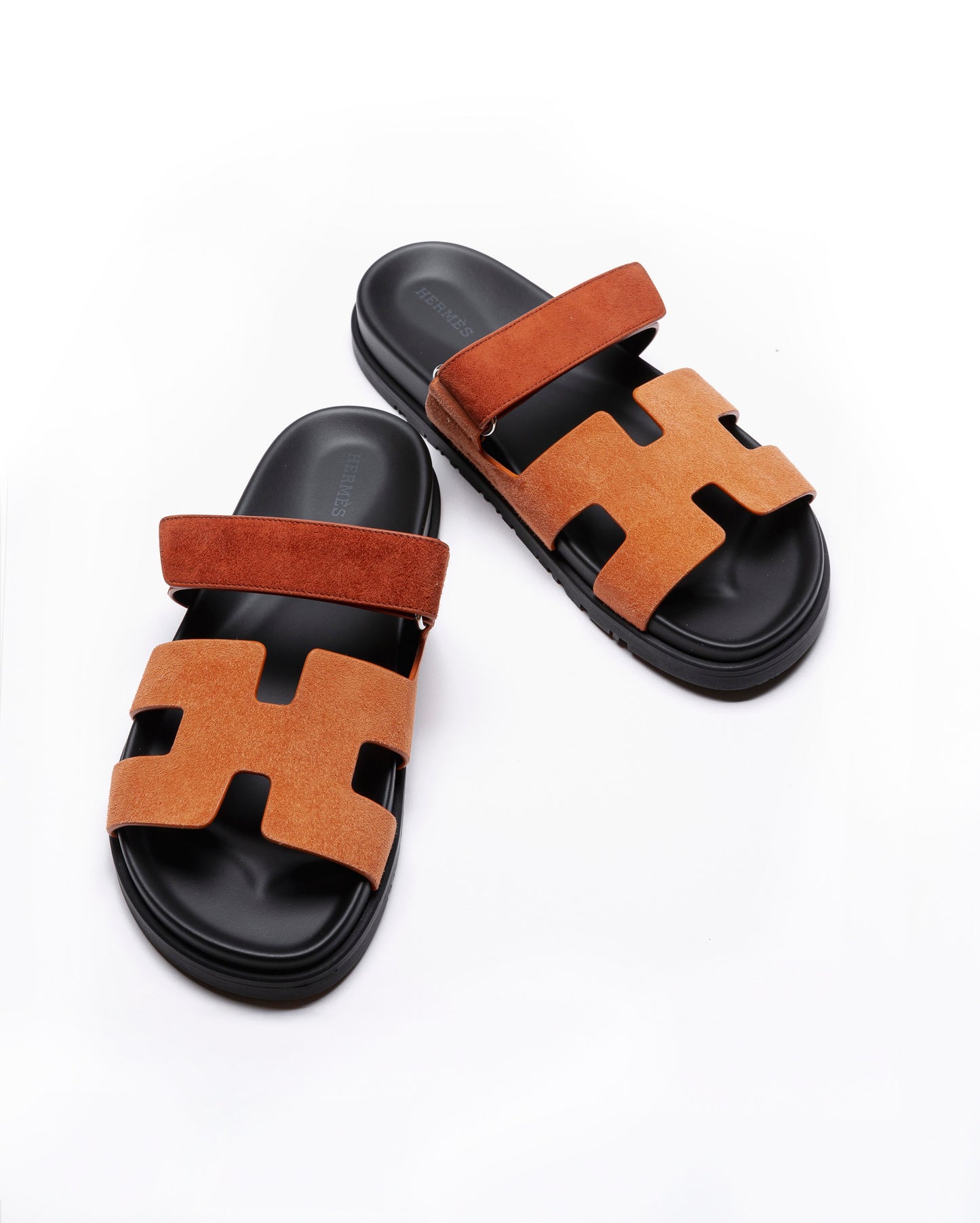 Chypre Sandal Femme in Rose Bois De Santal/Rouge De Turin Suede