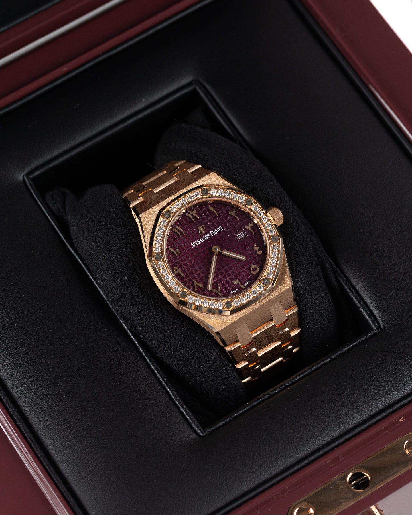 Audemars Piguet Royal Oak 33mm Qatar Special Edition Burgundy Dial