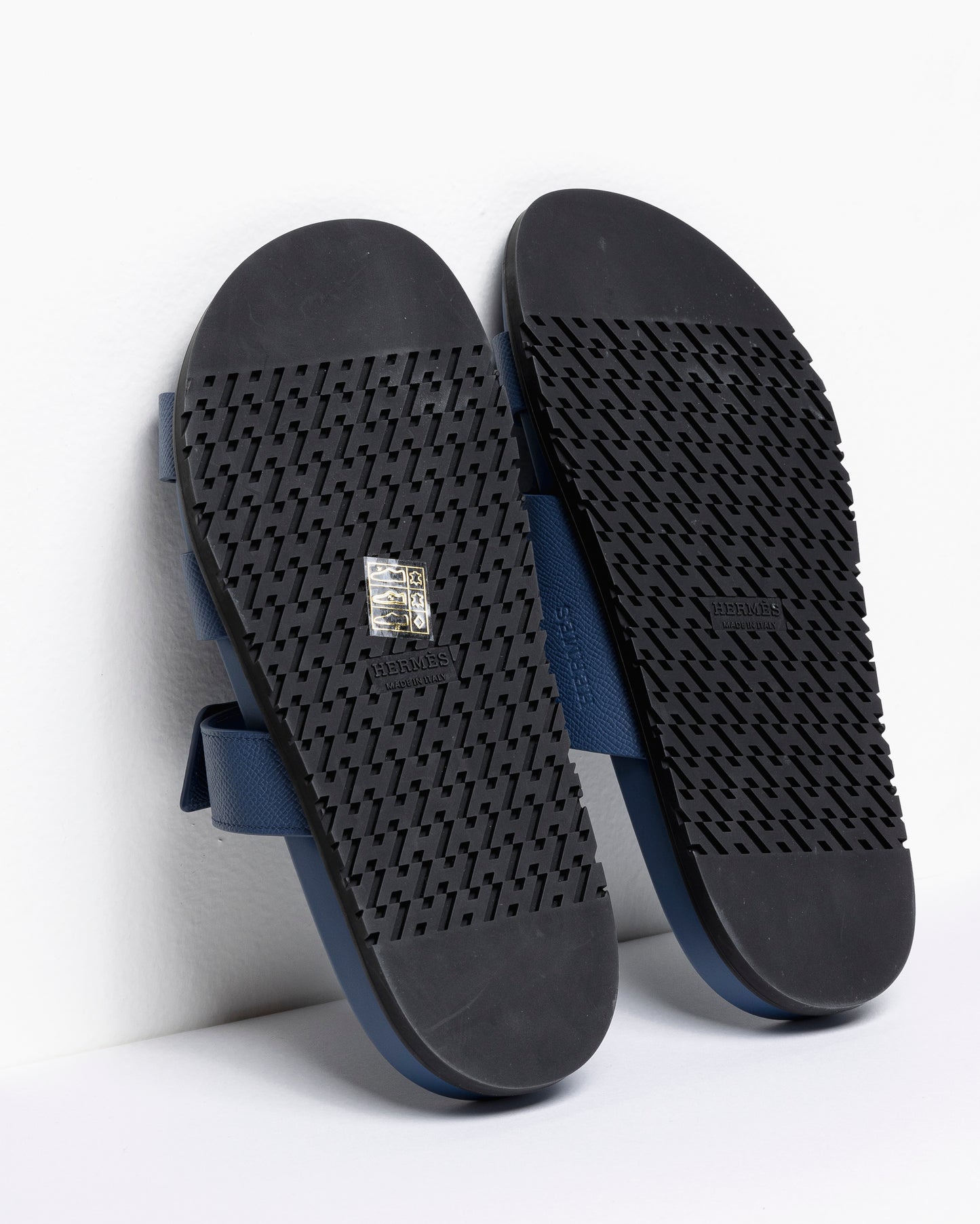 Chypre Sandal Femme in Bleu Epsom