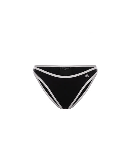 Chanel Swimsuit Bottom Stretch Jersey in Black & White size 36