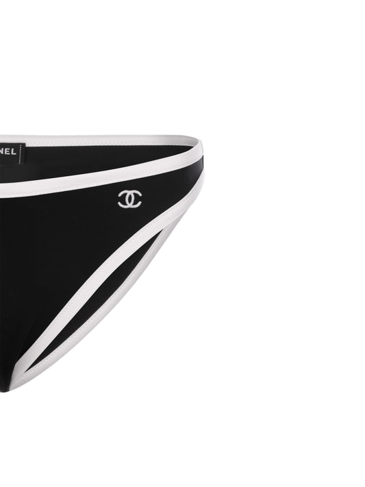 Chanel Swimsuit Bottom Stretch Jersey in Black & White size 36
