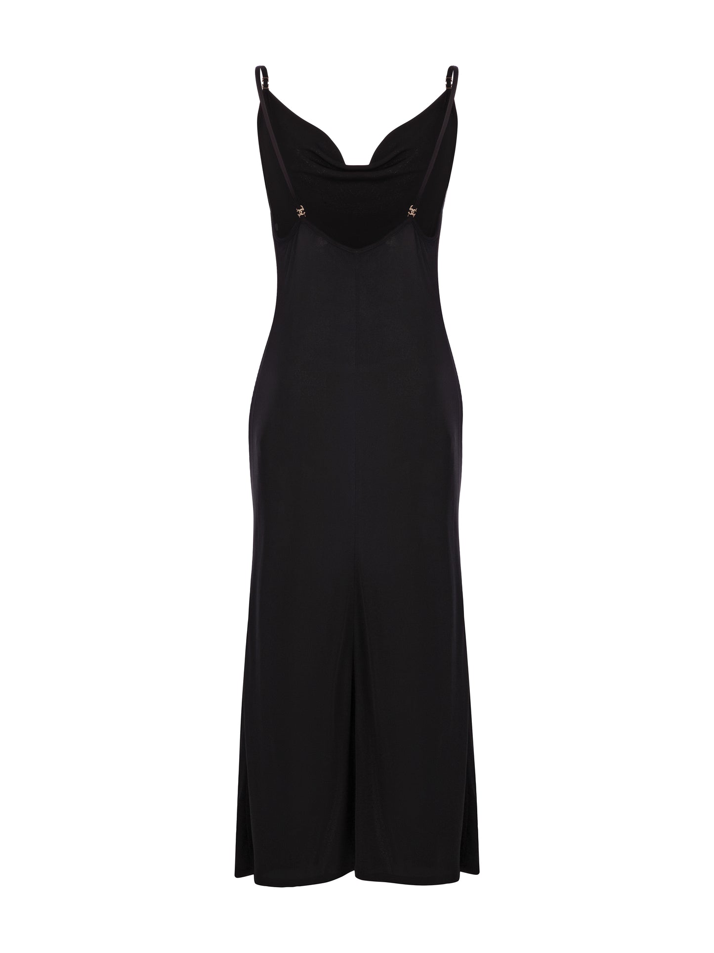 Chanel Robe Dress Mixed Fibres in Black size 36