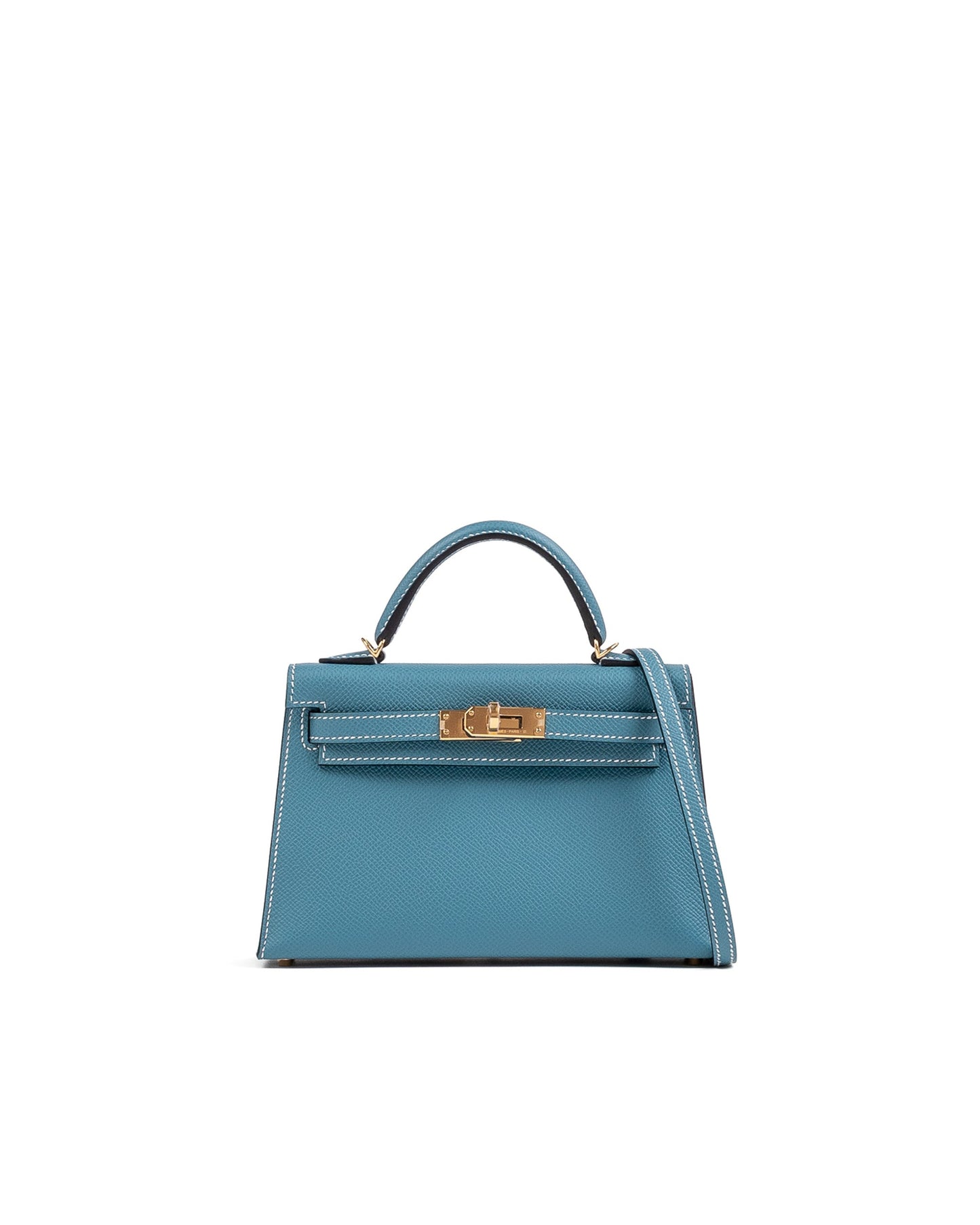 Kelly 20 Blue Jean in Epsom Leather with Gold Hardware