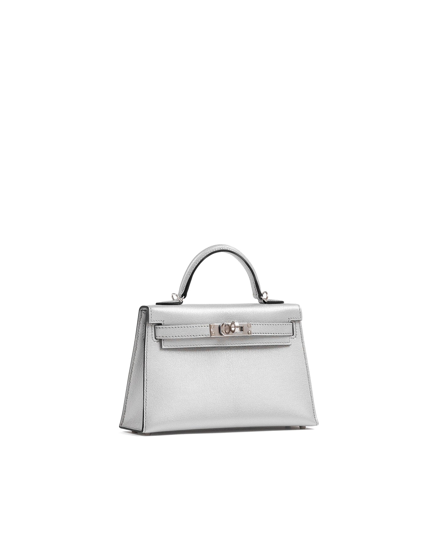 Kelly 20 Argent Silver Metallic in Chevre Leather with Palladium Hardware