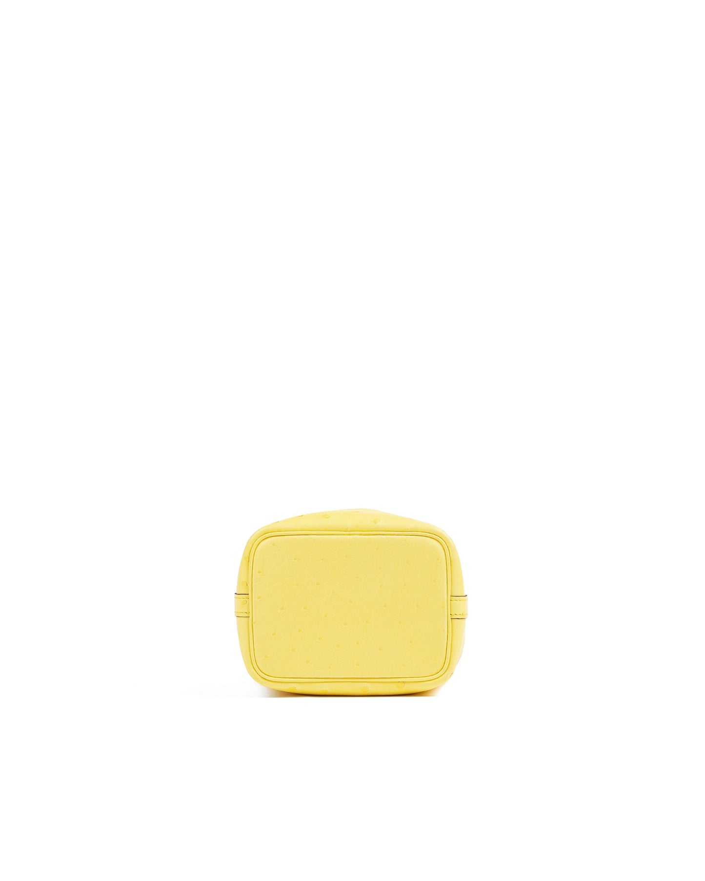 Micro Picotin 14 Jaune Citron in Ostrich Leather with Palladium Hardware