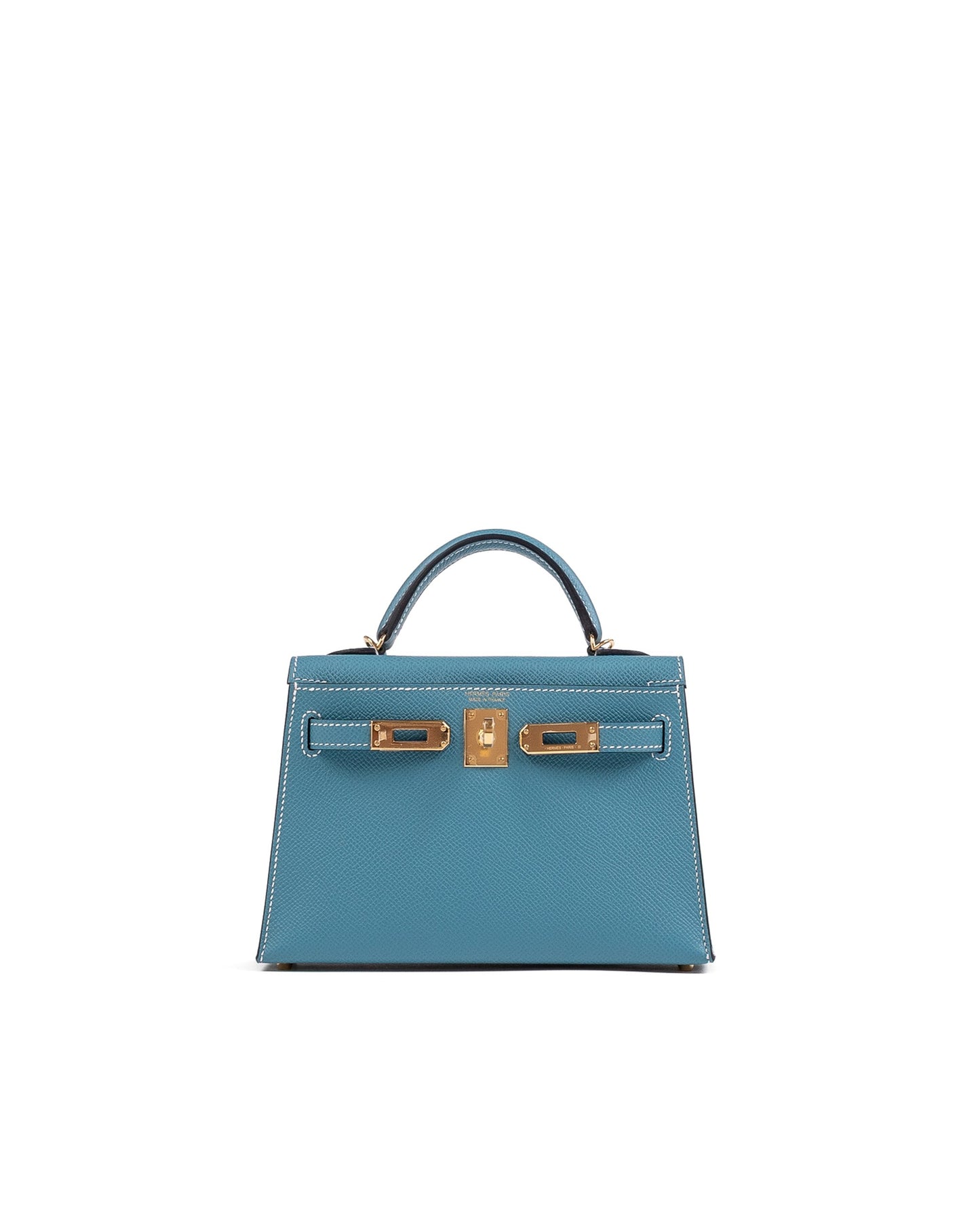 Kelly 20 Blue Jean in Epsom Leather with Gold Hardware