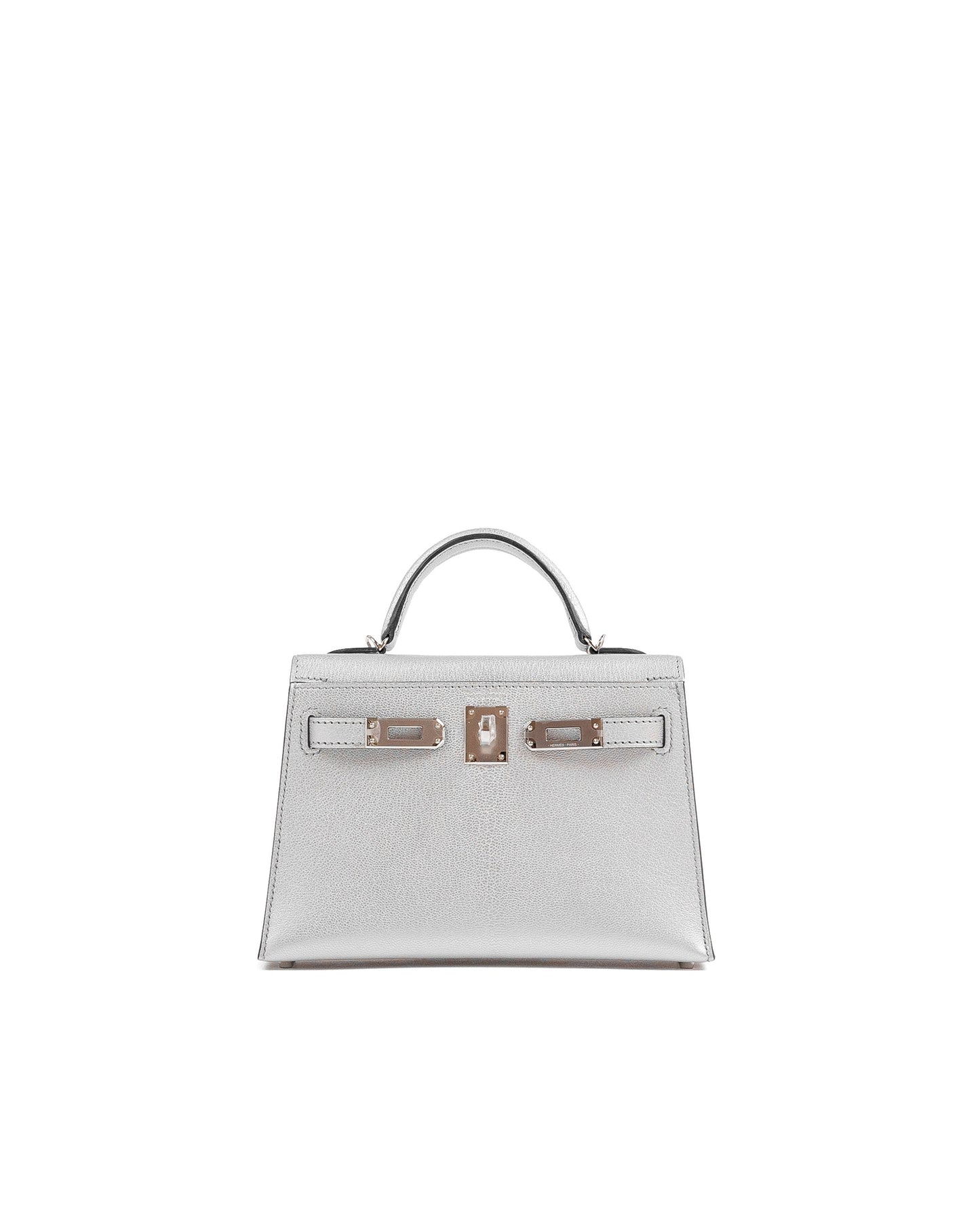 Kelly 20 Argent Silver Metallic in Chevre Leather with Palladium Hardware
