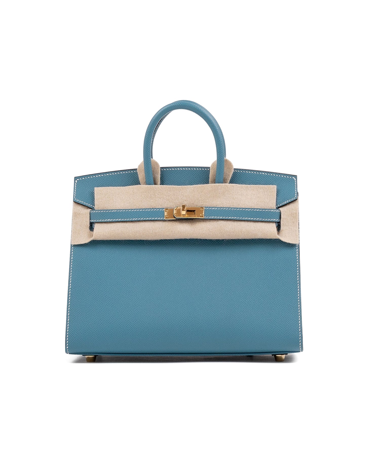 Birkin 25 Sellier Blue Jean in Epsom Leather with Gold Hardware