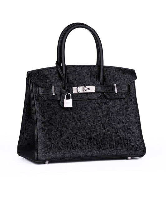 Birkin 30 Black in Togo Leather with Brushed Palladium Hardware