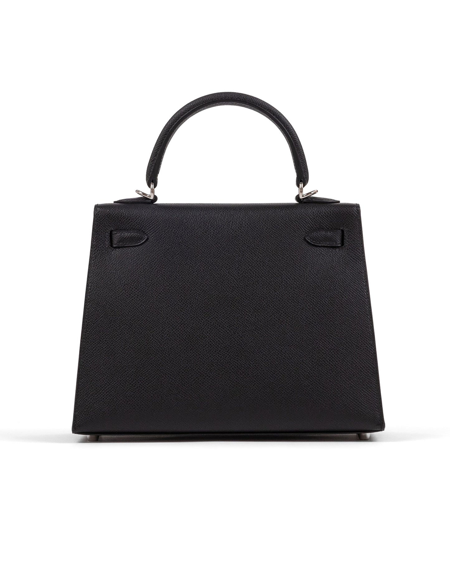 Kelly 25 Black in Epsom Leather with Palladium Hardware