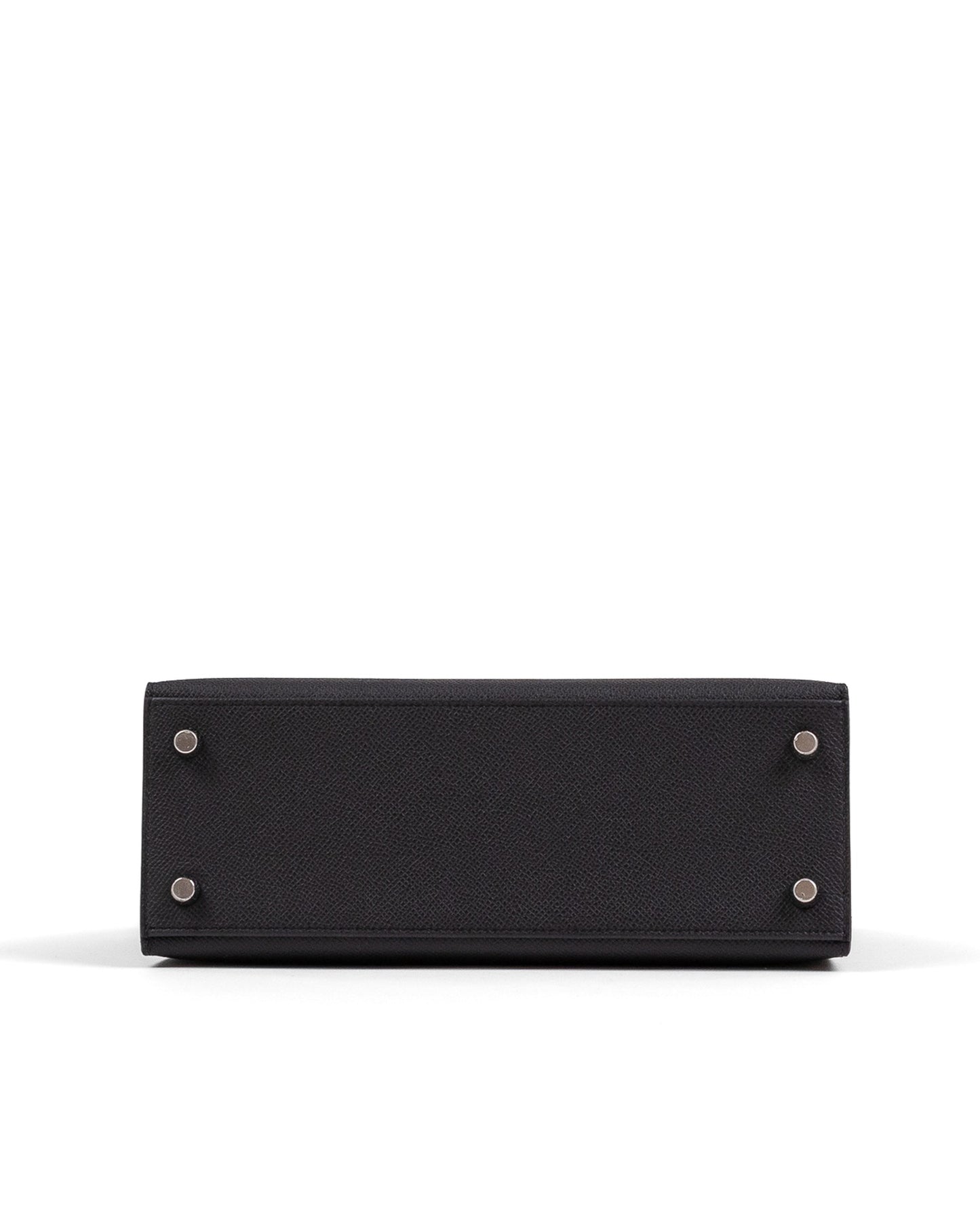 Kelly 25 Black in Epsom Leather with Palladium Hardware