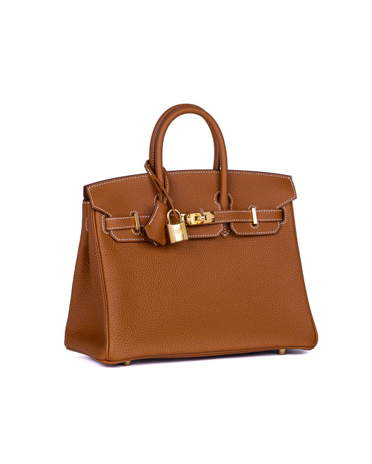 Birkin 25 Gold in Togo Leather with Gold Hardware