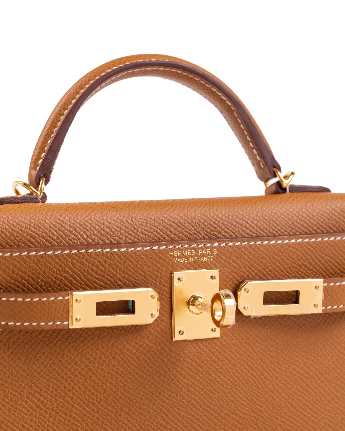 Kelly 20 Gold in Epsom Leather with Gold Hardware