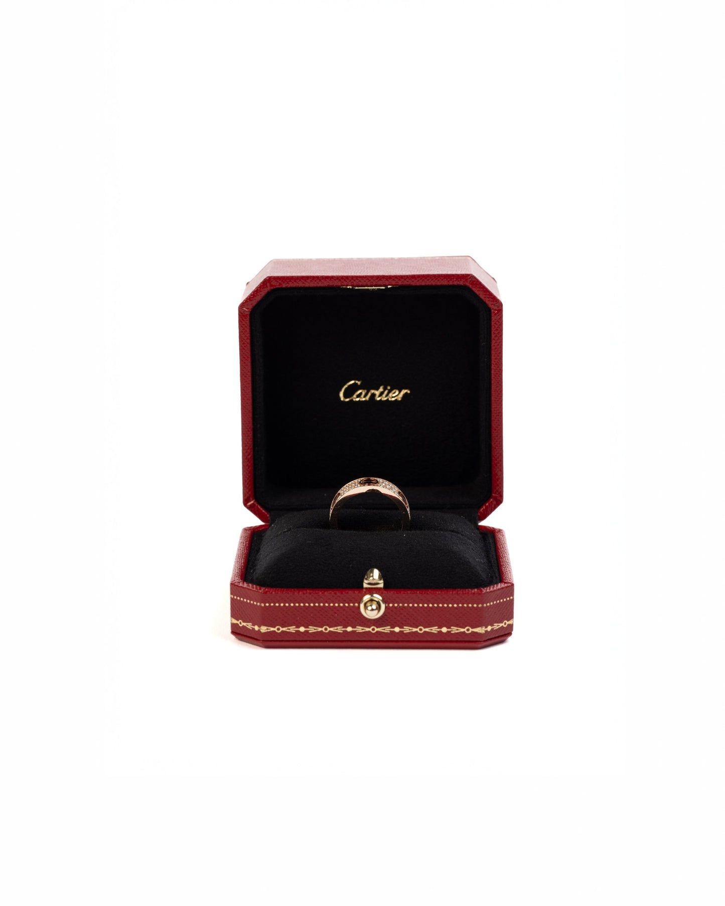 Cartier 18k Love Ring in Rose Gold with Diamonds, Size 55