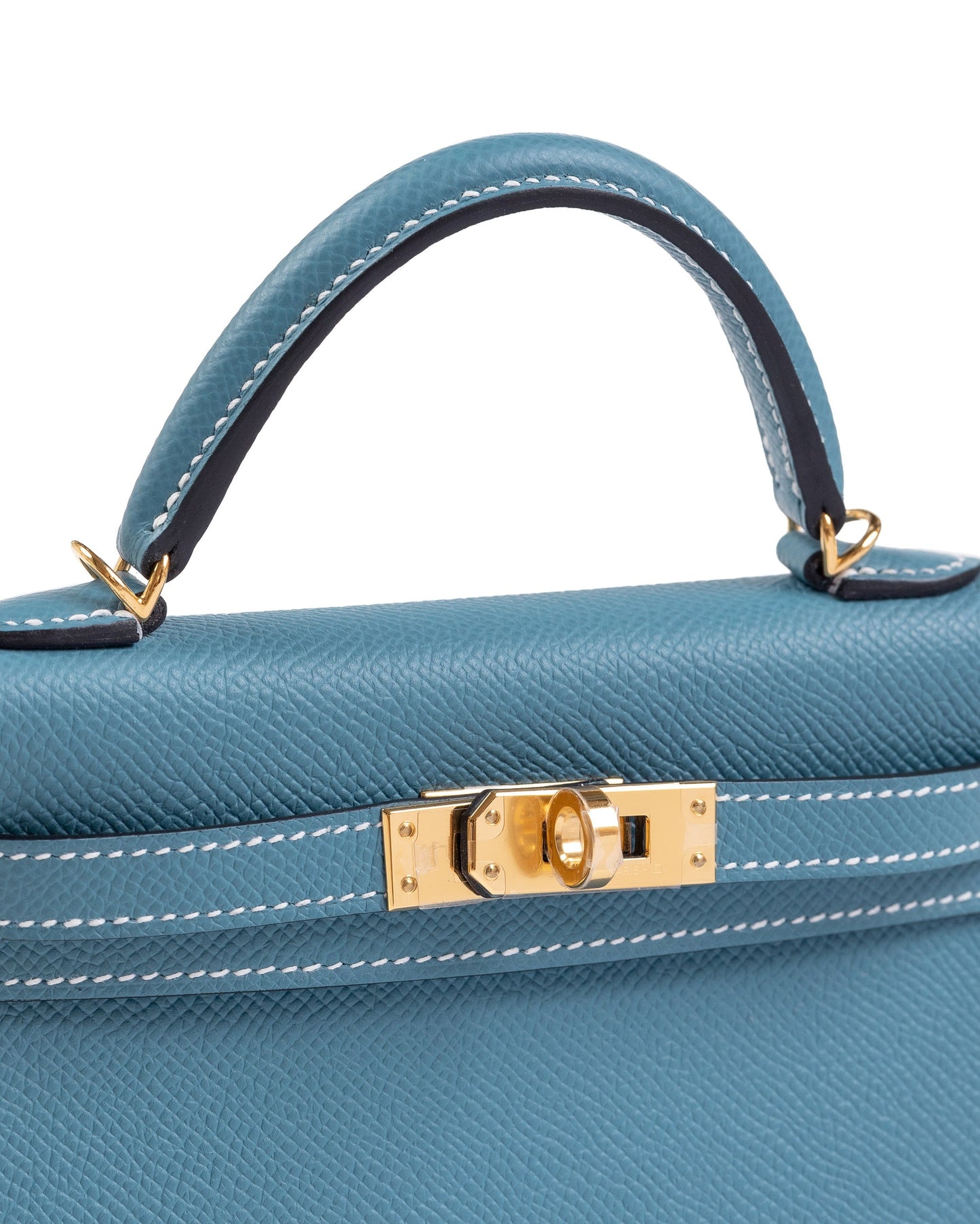 Kelly 20 Blue Jean in Epsom Leather with Gold Hardware