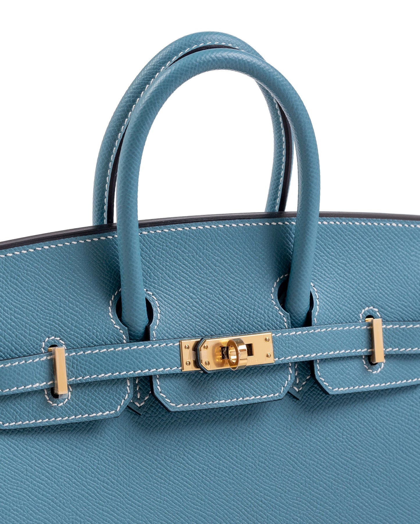 Birkin 25 Sellier Blue Jean in Epsom Leather with Gold Hardware