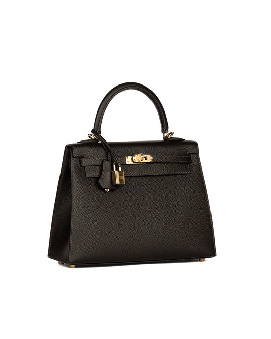 Hermès Kelly 25 Bai Brun Epsom with Permabrass Hardware