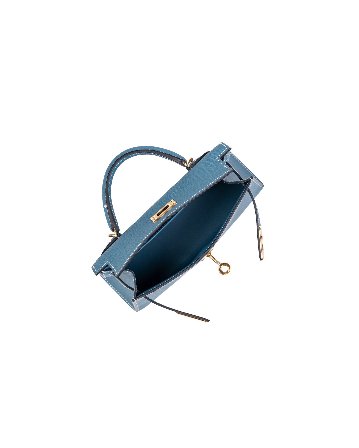 Kelly 20 Blue Jean in Epsom Leather with Gold Hardware