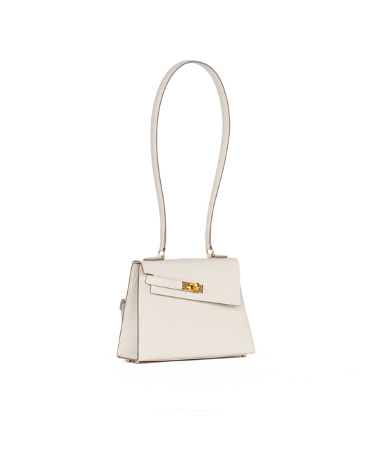 Kelly Desordre Craie in Epsom Leather with Gold Hardware