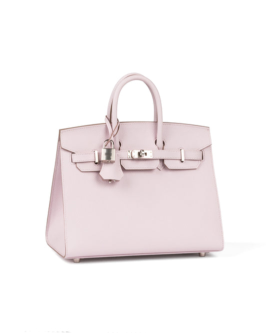 Birkin 25 Sellier Mauve Pale in Epsom Leather with Palladium Hardware