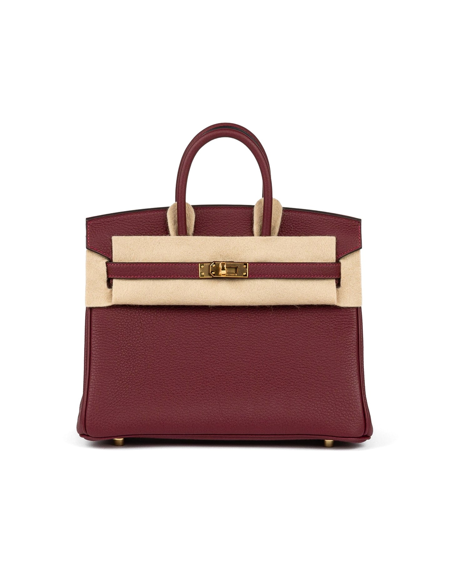 Birkin 25 Rouge H in Togo Leather with Gold Hardware