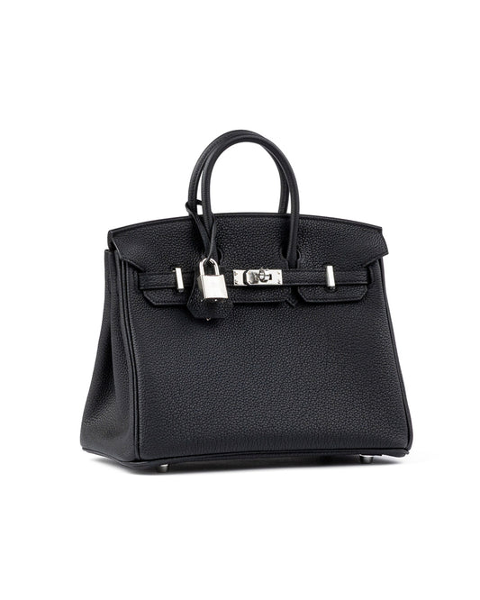 Birkin 25 Black in Togo Leather with Palladium Hardware