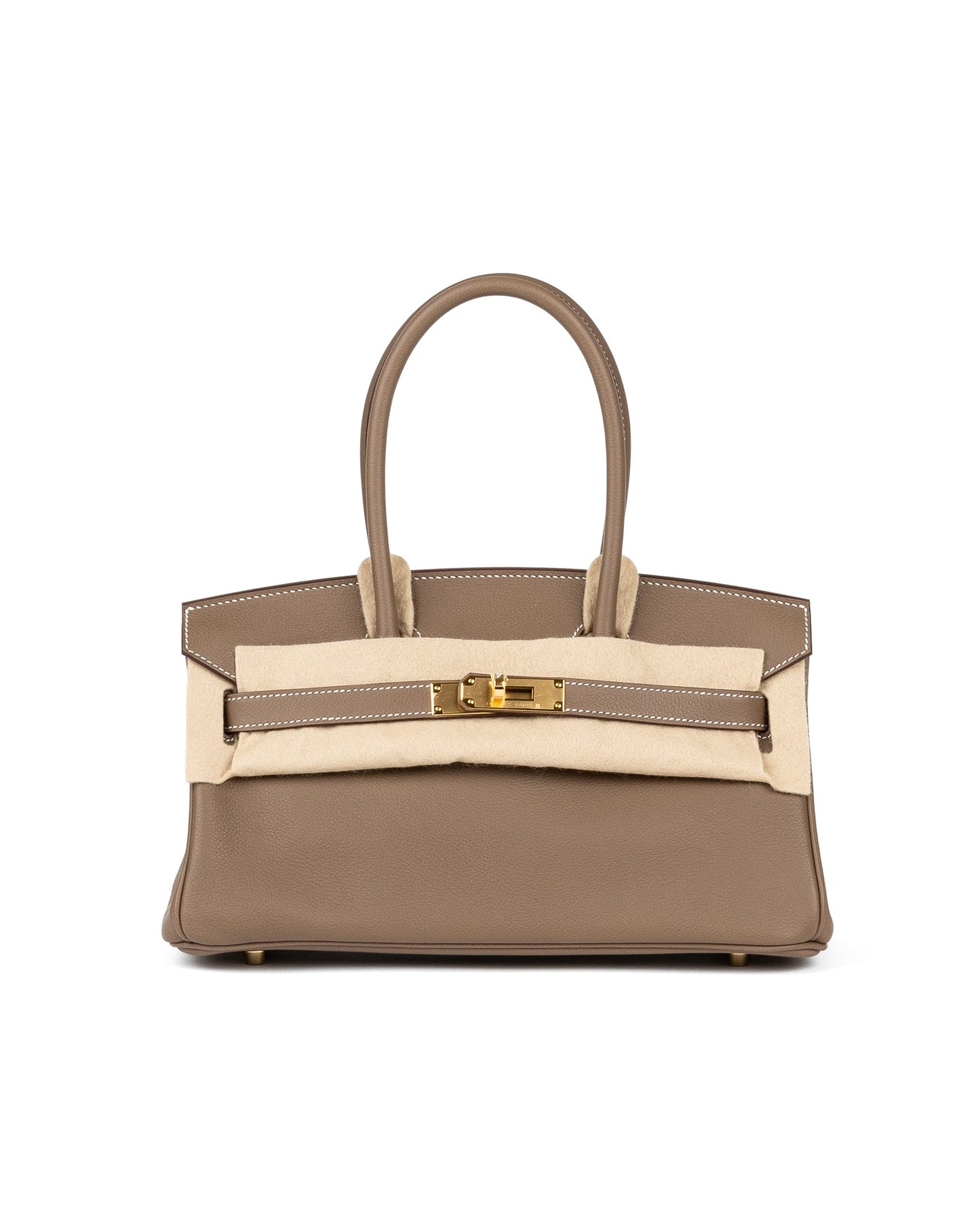 Birkin 29 Shoulder Etoupe in Evercolor Leather with Gold Hardware