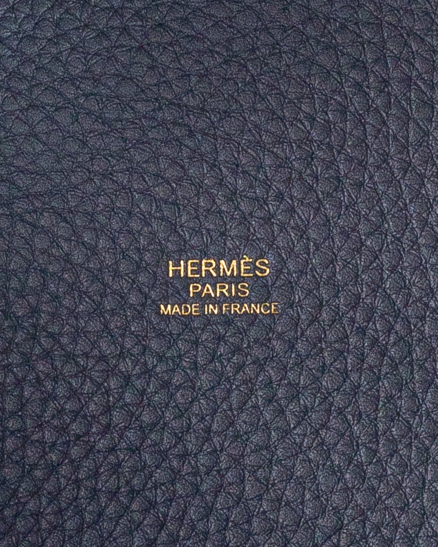 Picotin 18 Ardoise in Taurillon Clemence leather with Gold Hardware