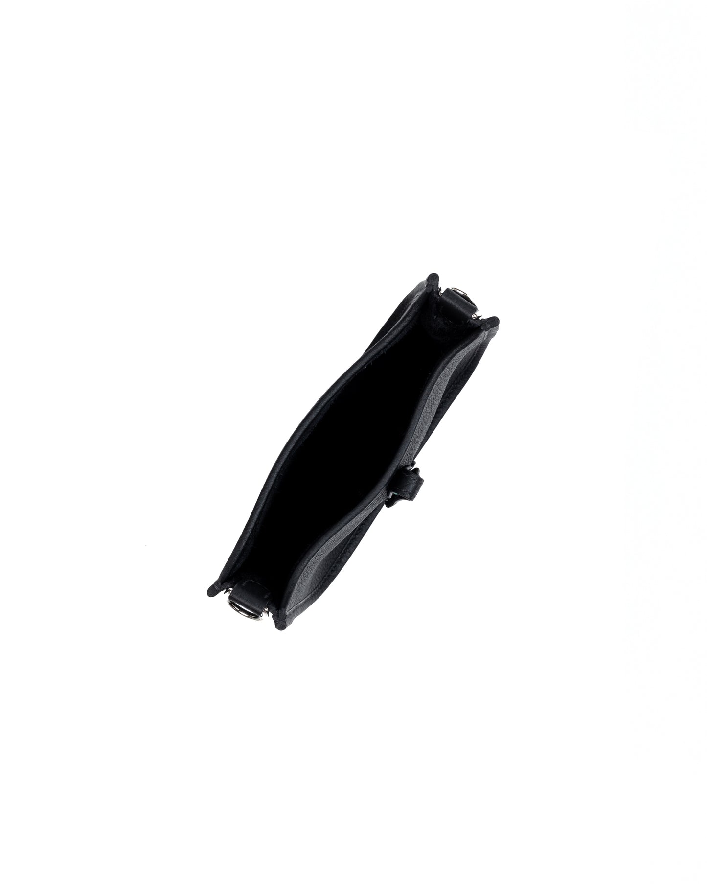 Mini Evelyne Black in Taurillon Clemence Leather with Palladium Hardware