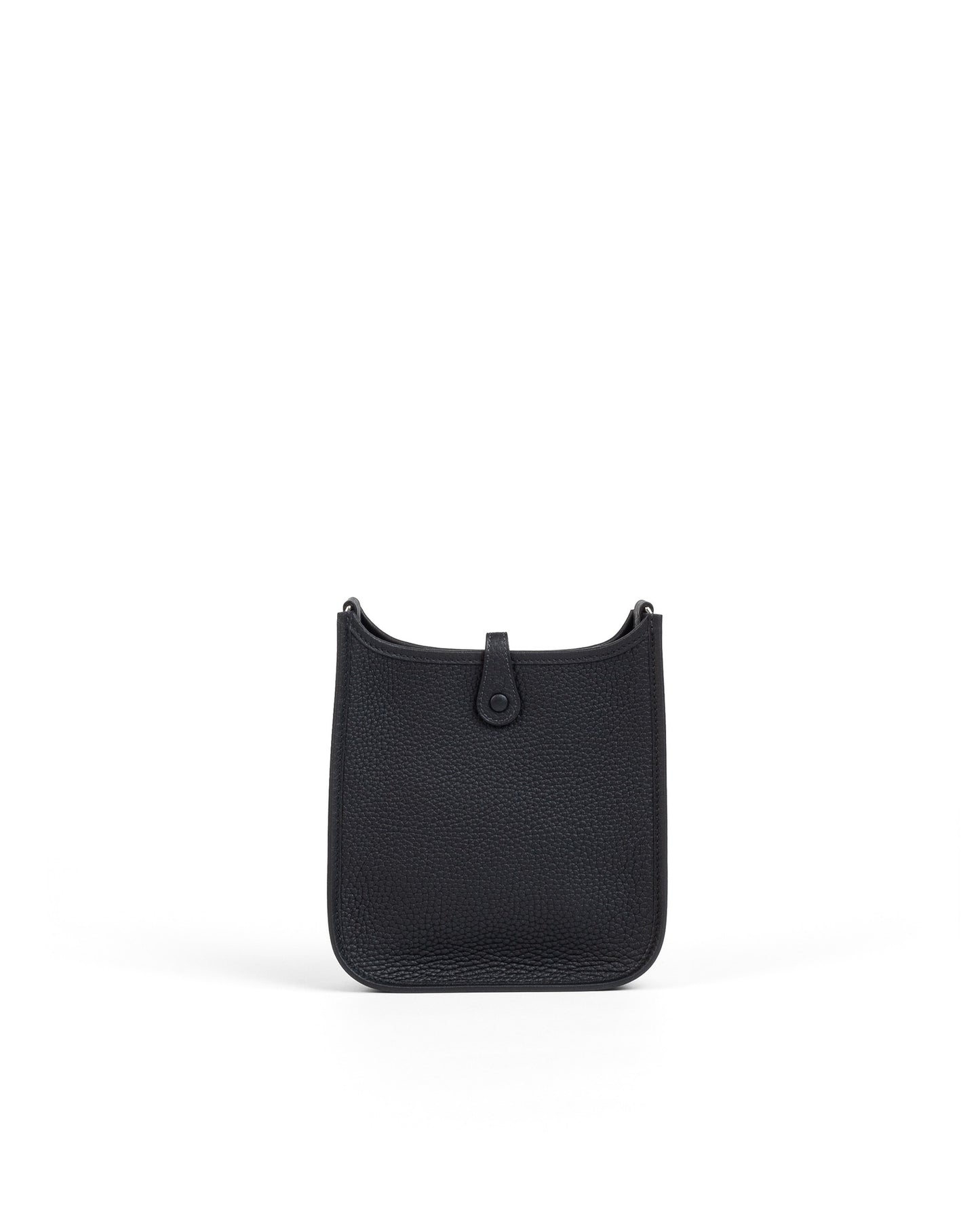 Mini Evelyne Black in Taurillon Clemence Leather with Palladium Hardware