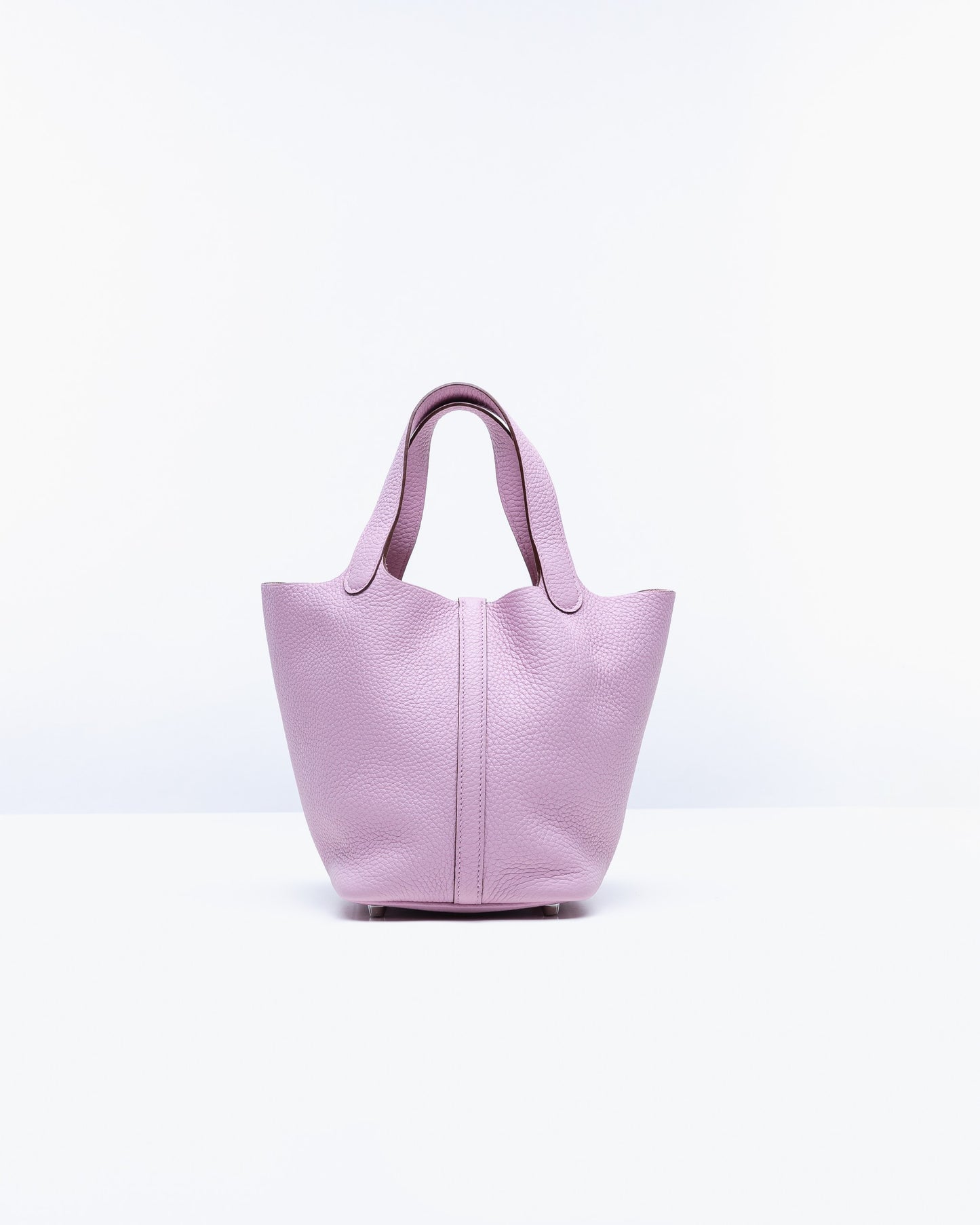 Picotin 18 Mauve Sylvestre in Taurillon Clemence leather with Palladium Hardware