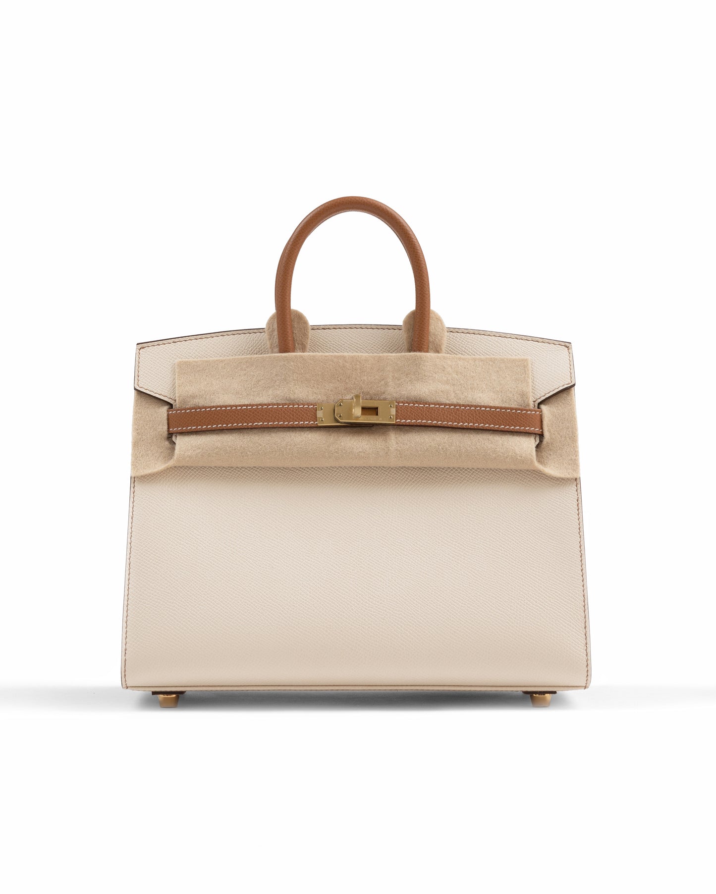 Birkin 25 HSS Craie & Biscuit in Epsom Leather with Brushed Gold Hardware