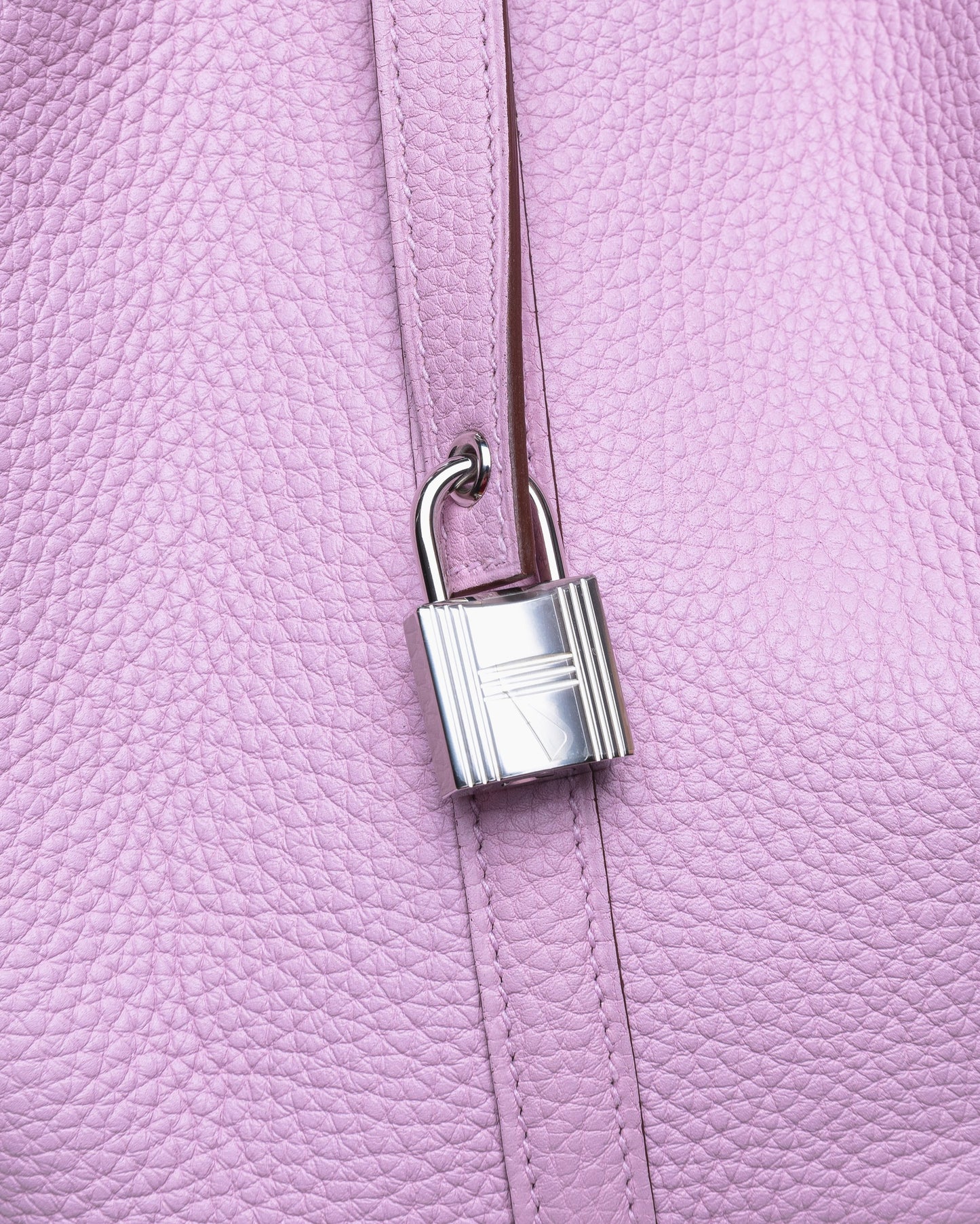 Picotin 18 Mauve Sylvestre in Taurillon Clemence leather with Palladium Hardware