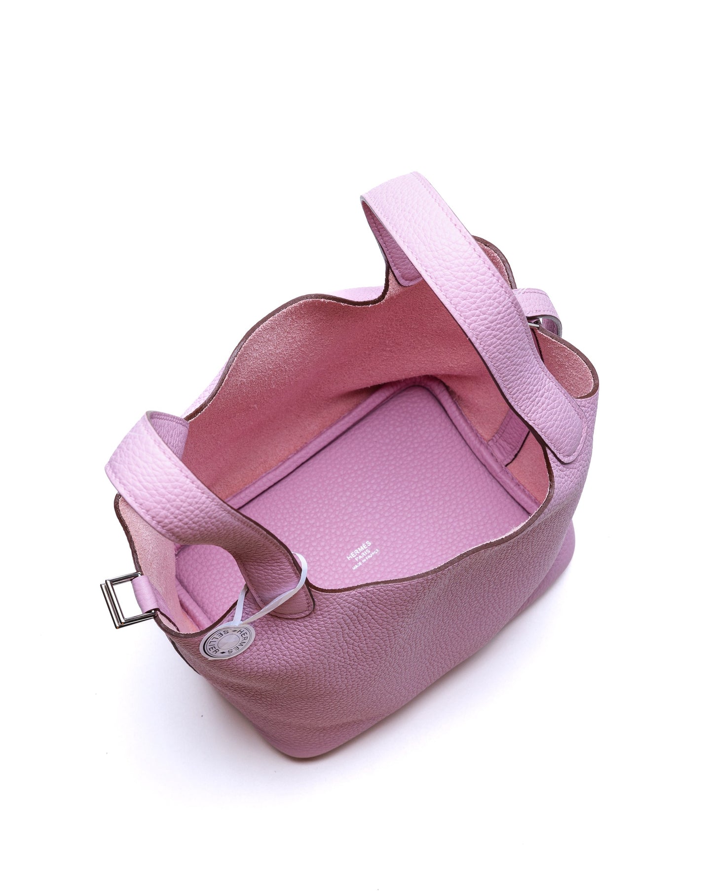 Picotin 18 Mauve Sylvestre in Taurillon Clemence leather with Palladium Hardware
